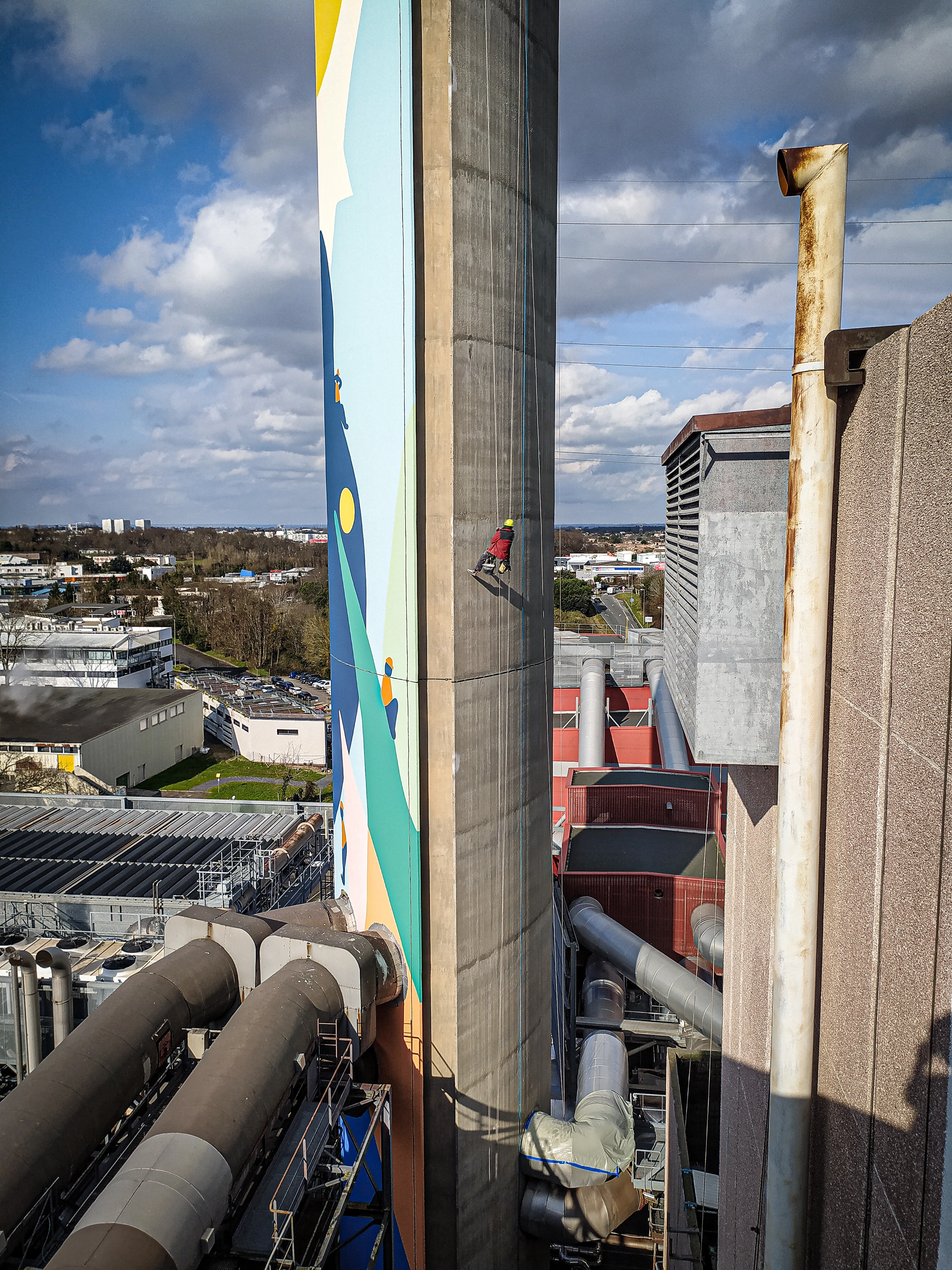 Intervention de cordistes MS Access pour une jolie cheminée chez DSA AQUITAINE à Cenon (industrie) – 14